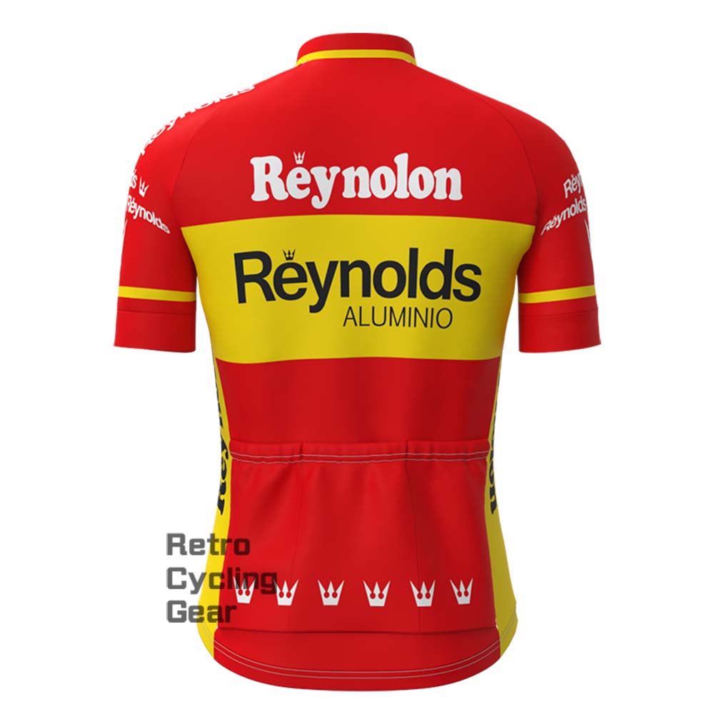 1990s Red Reynolds Retro Short Sleeve Cycling Kits