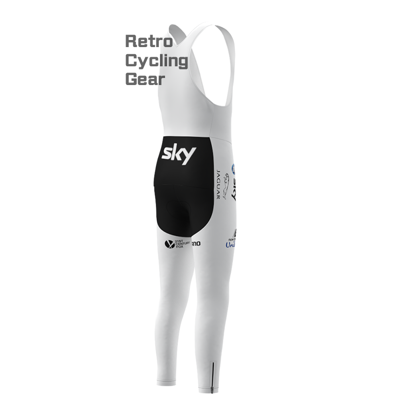 white sky Fleece Retro Long Cycling Kits