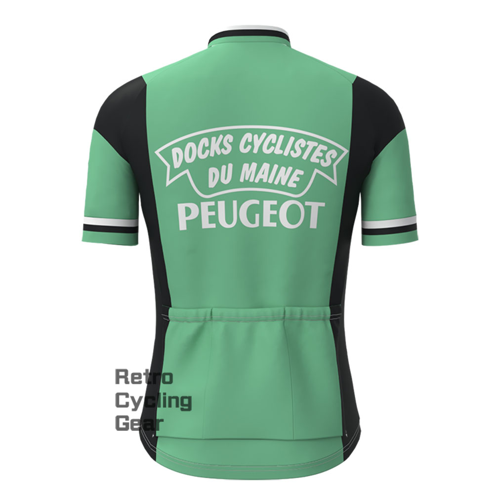 Green PEUGEOT Retro Short Sleeve Cycling Kits