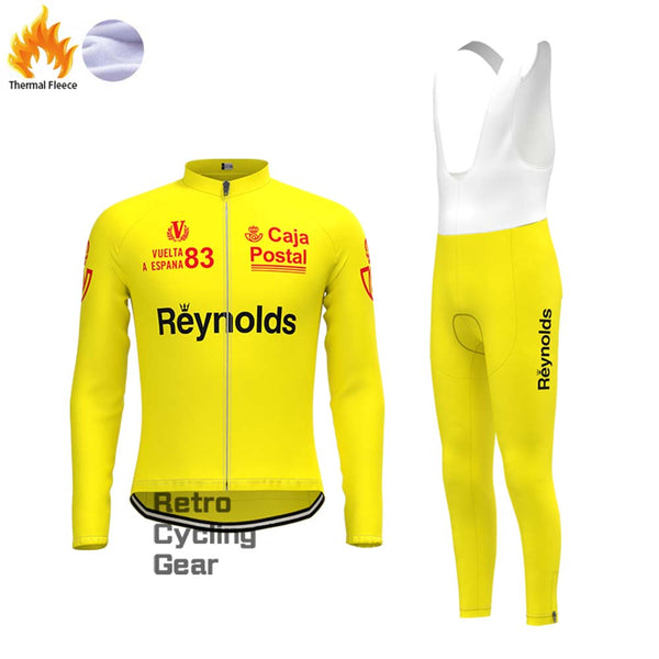 1983s yellow Reynolds Fleece Retro Long Cycling Kits