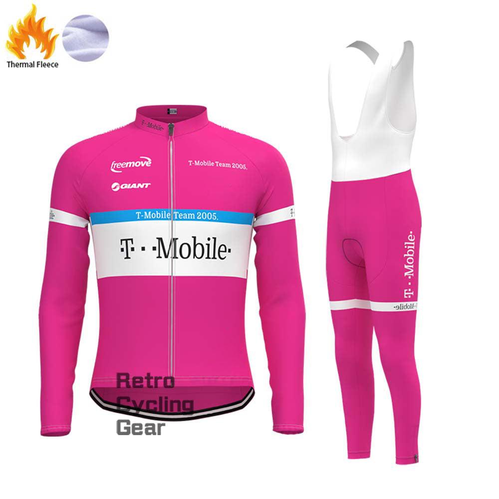 T-Mobile purple Fleece Retro Long Cycling Kits