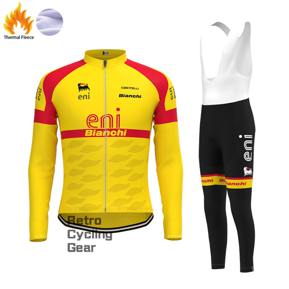 Eni Bianchi Fleece Long Cycling Kits