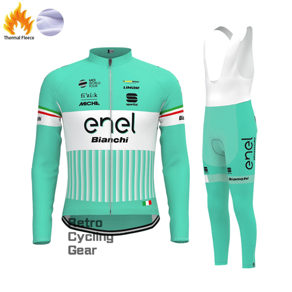 2017 Enel  Bianchi Fleece Long Cycling Kits