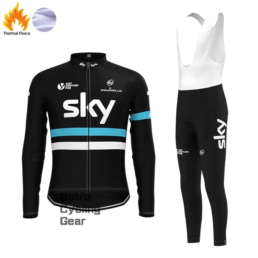 2016 black sky Fleece Retro Long Cycling Kits