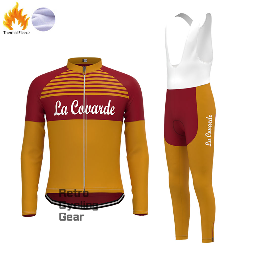 La Caualde Fleece Retro Long Cycling Kits