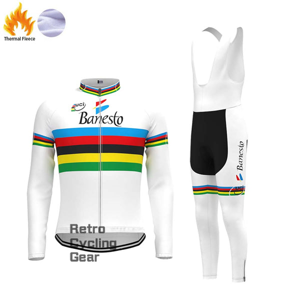 Streak Banesto Fleece Retro Long Cycling Kits