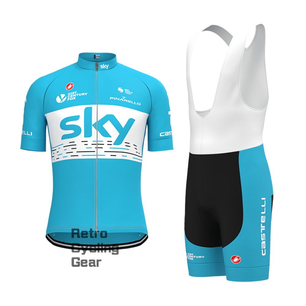 2018 blue sky Retro Long Sleeve Cycling Kits