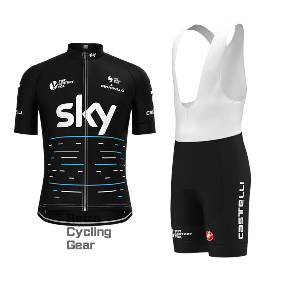 2017 black sky Retro Long Sleeve Cycling Kits