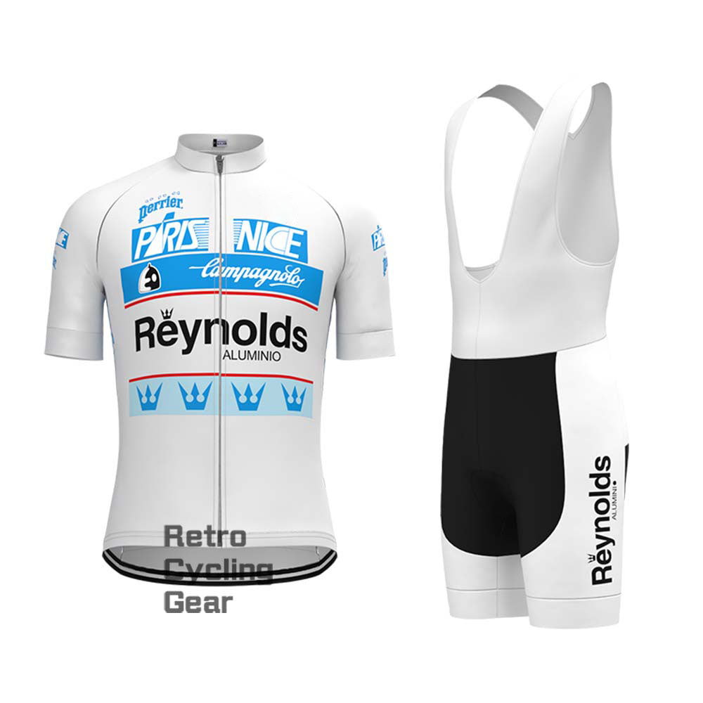 white Reynolds Retro Long Sleeve Cycling Kits