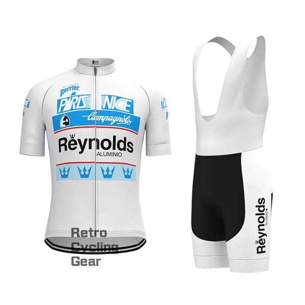 white Reynolds Retro Short Sleeve Cycling Kits