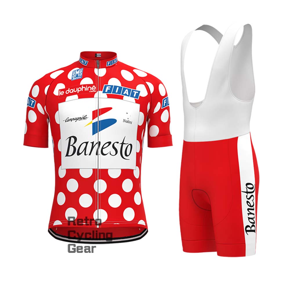 Red Banesto Retro Long Sleeve Cycling Kits