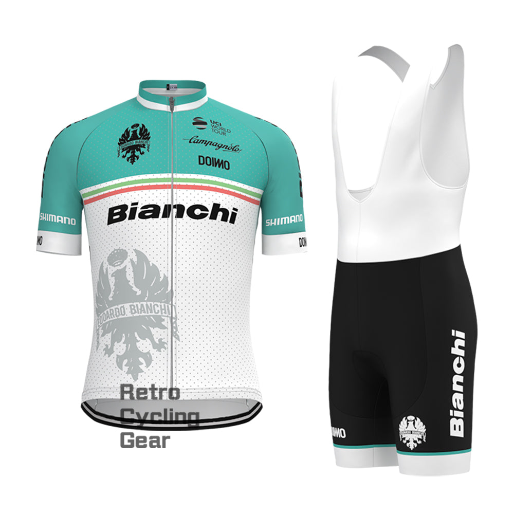 blue Bianchi Short Sleeve Cycling Kits