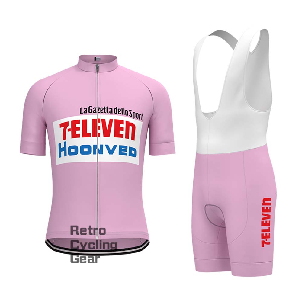 7-ELEVEN Pink Retro Long Sleeve Cycling Kits