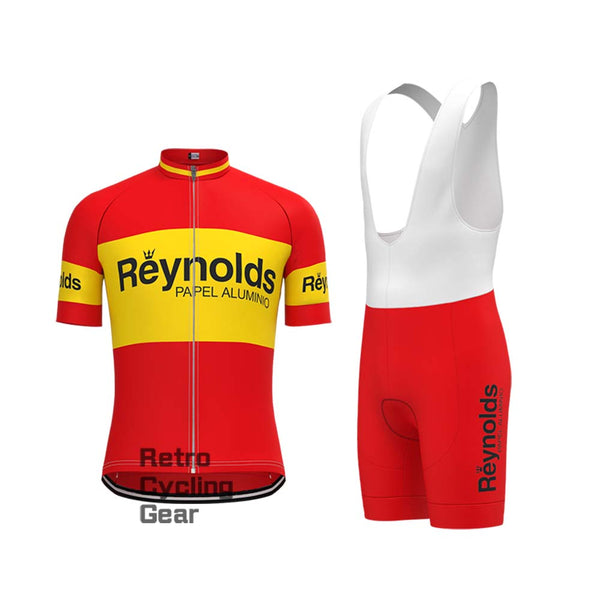 1980s red Reynolds Retro Short Sleeve Cycling Kits