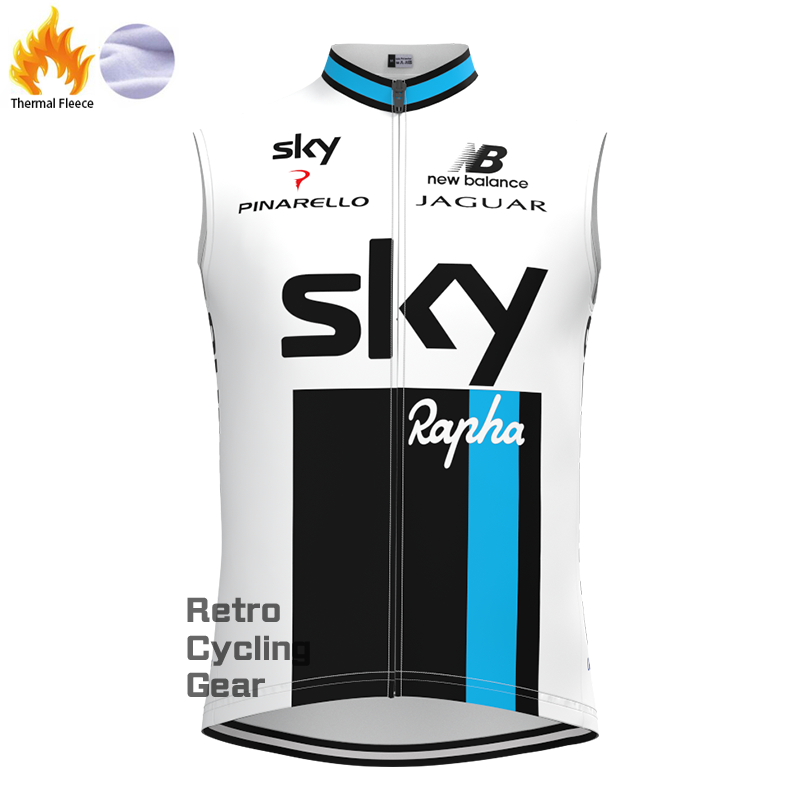 white sky Fleece Retro Long Cycling Kits