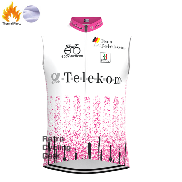 1990s Telekom Fleece Retro Cycling Vest