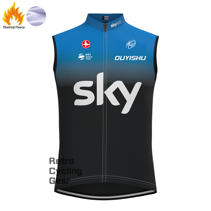 sky Fleece Retro Cycling Vest