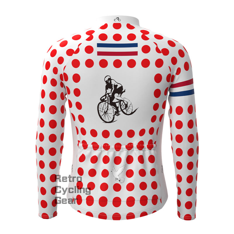 Red dot Fleece Long Sleeve Jersey