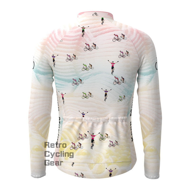 Cartoon ride Fleece Long Sleeve Jersey