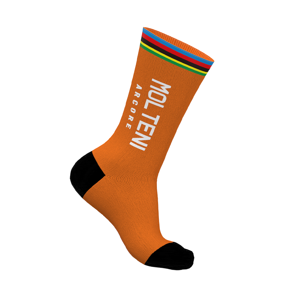 Orange MOLTENI Retro Cycling Socks
