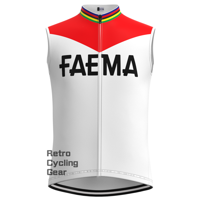 FAEMA White Retro Long Sleeve Cycling Kit