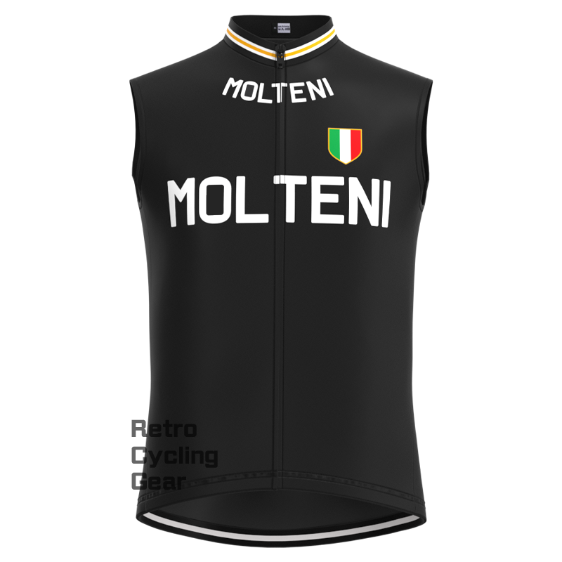 MOLTENI Schwarzes Retro-Kurzarm-Fahrradset