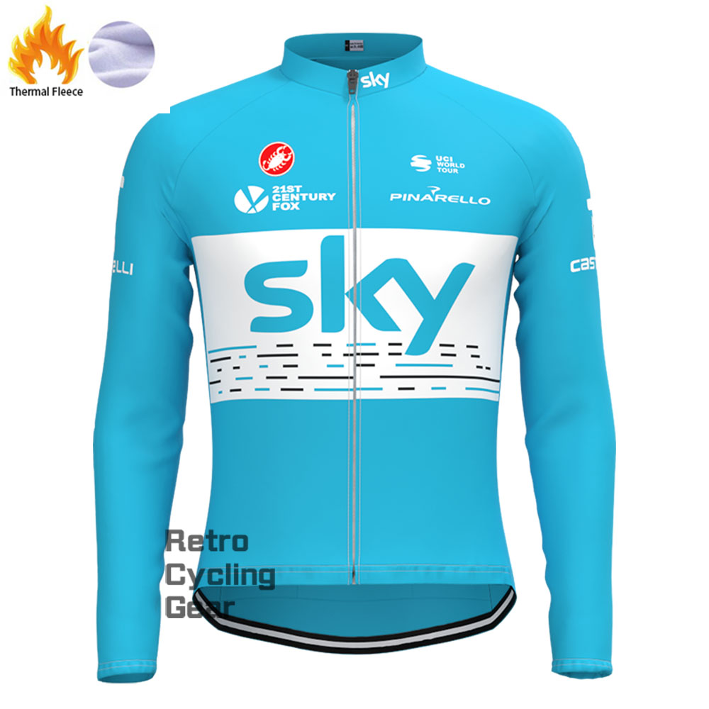 2018 blue sky Fleece Retro Long Sleeves Jerseys