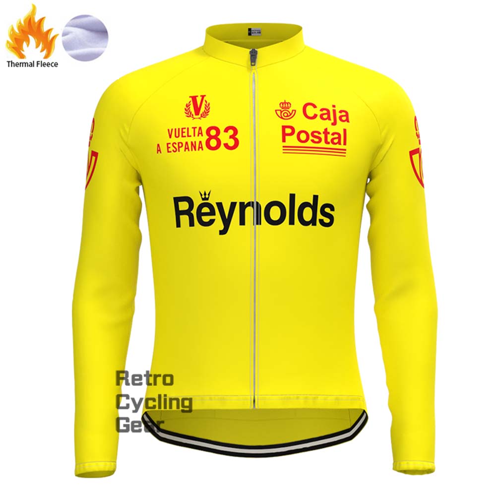 1983s yellow Reynolds Fleece Retro Long Cycling Kits