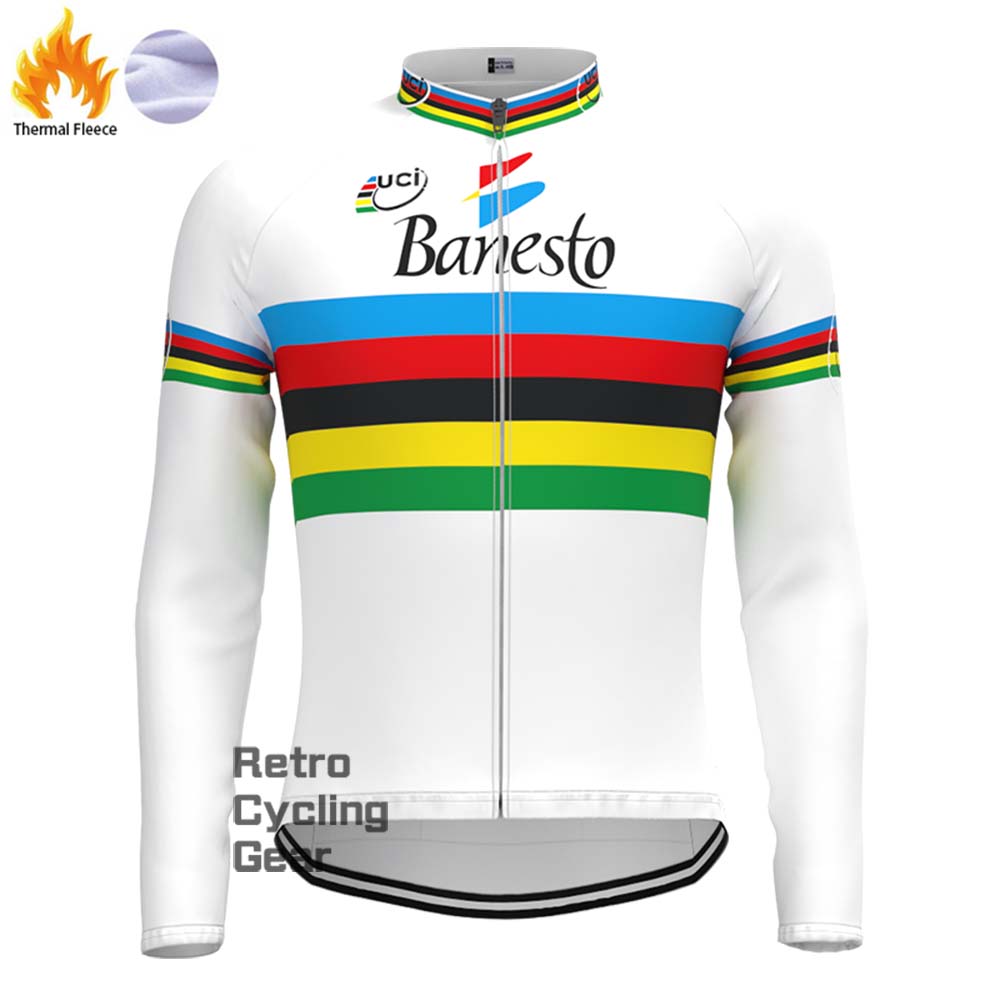 Streak Banesto Fleece Retro Long Cycling Kits