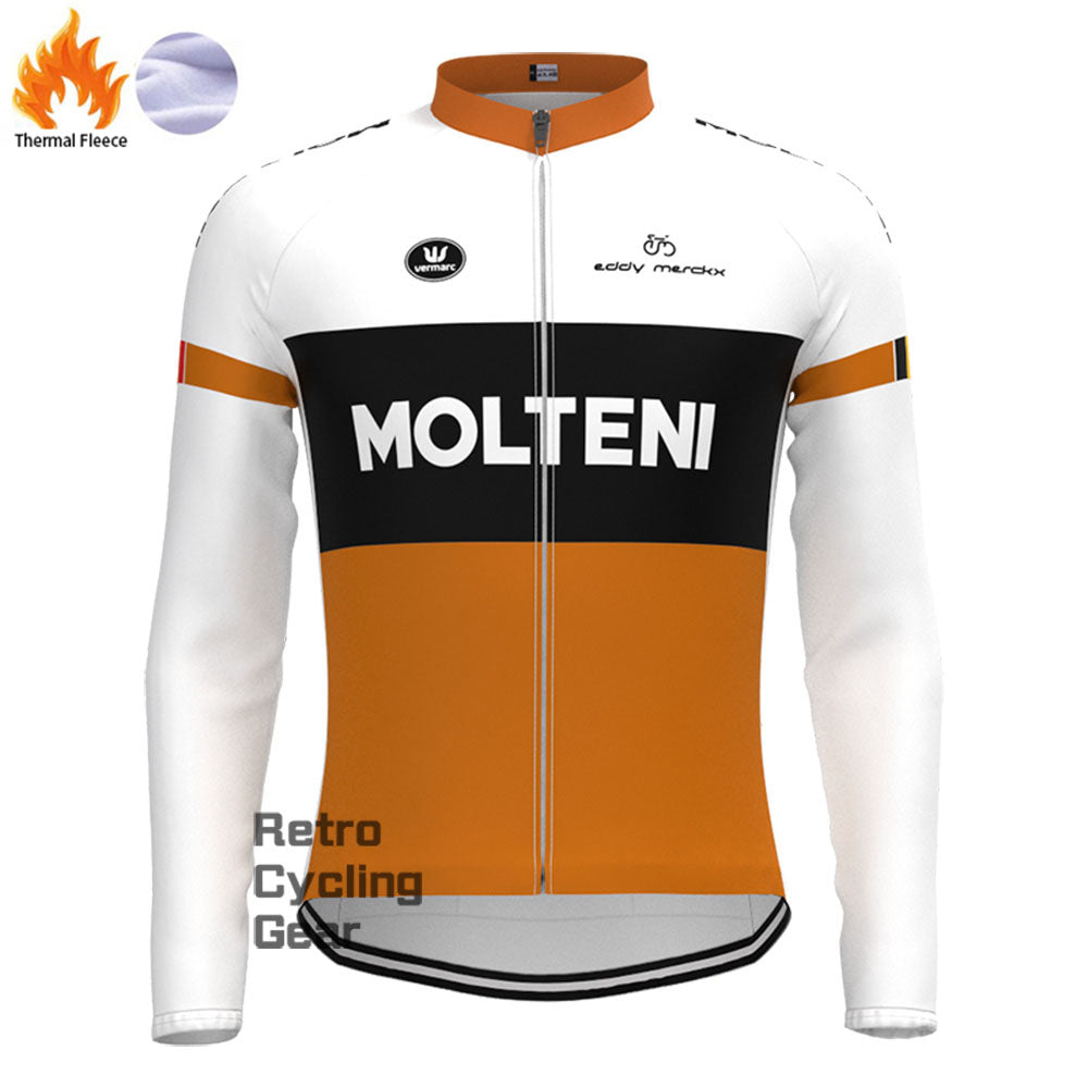 Italy MOLTENI Fleece Retro Long Sleeves Jerseys