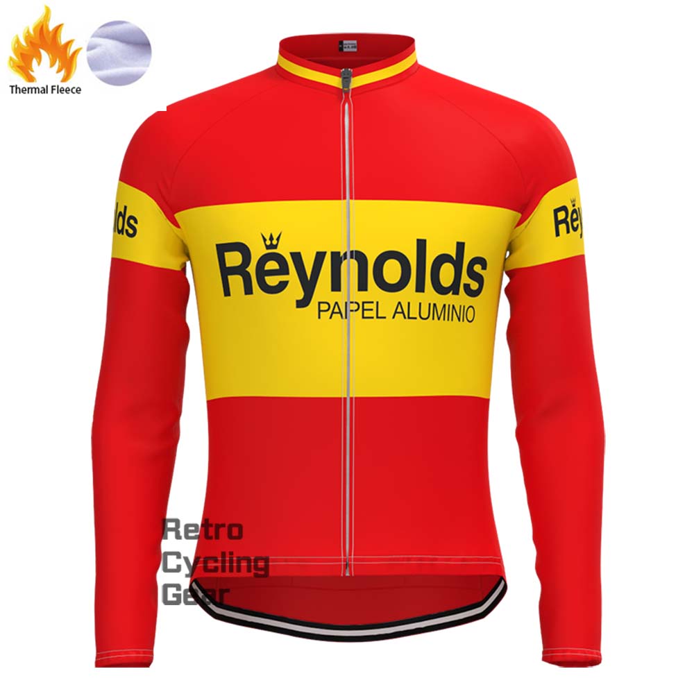 1980s red Reynolds Fleece Retro Long Sleeves Jerseys