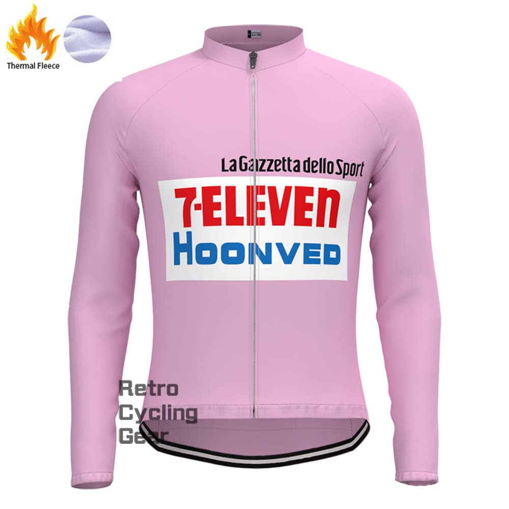 7-ELEVEN Pink Fleece Retro Long Cycling Kits