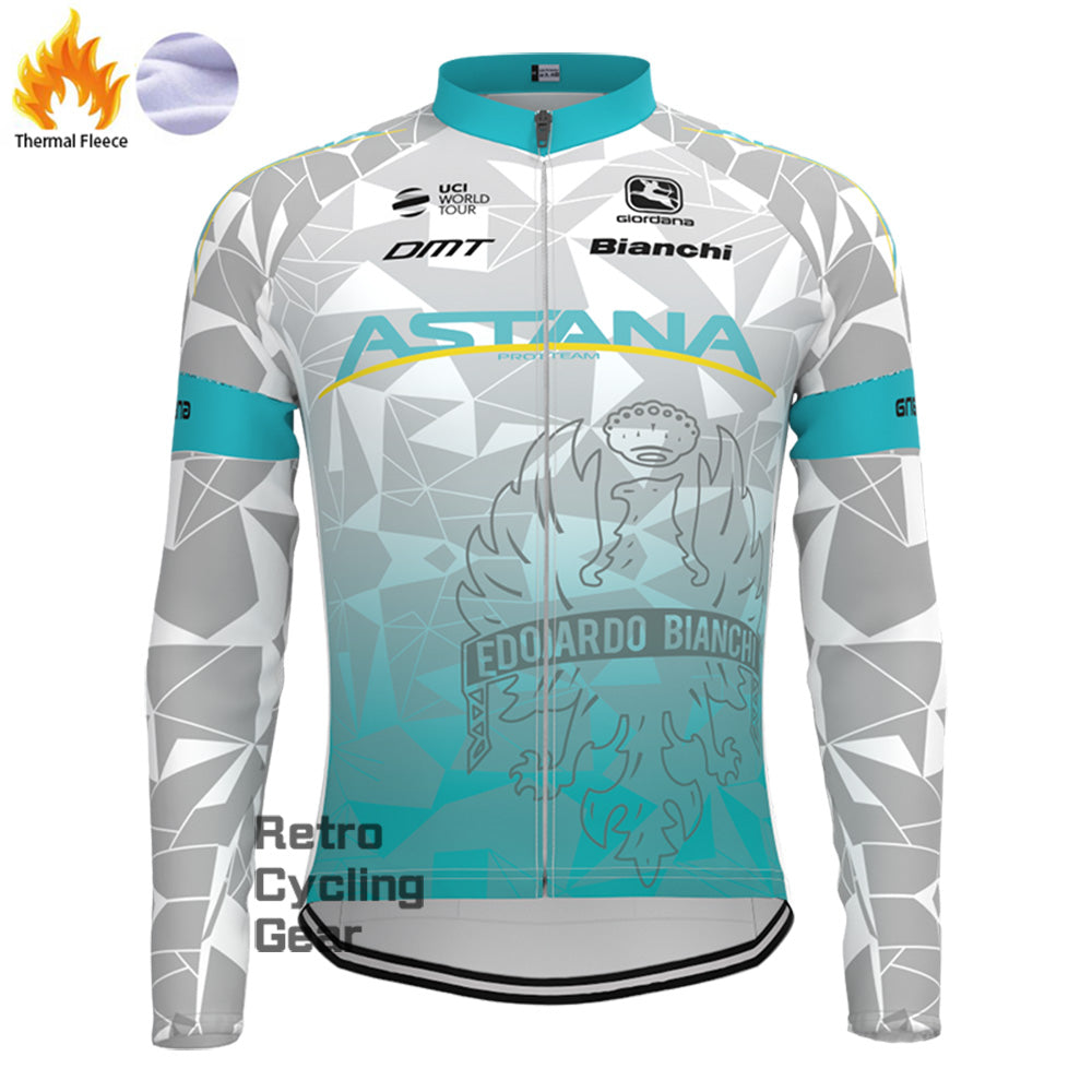 Astana Bianchi Fleece Long Sleeves Jerseys