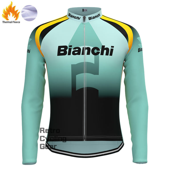 2003 Bianchi Fleece Retro Long Sleeves Jerseys