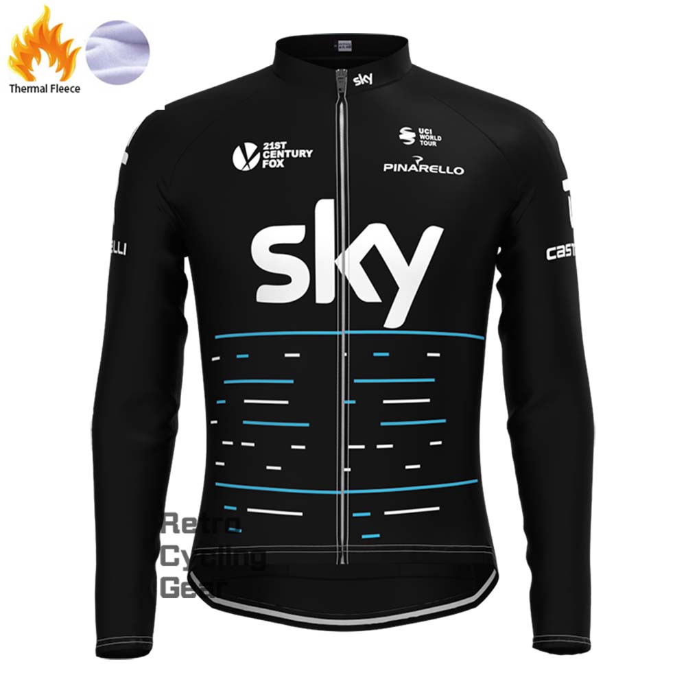 2017 black sky Fleece Retro Long Cycling Kits