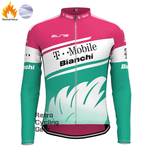 T-Mobile Bianchi Fleece Retro Long Sleeves Jerseys