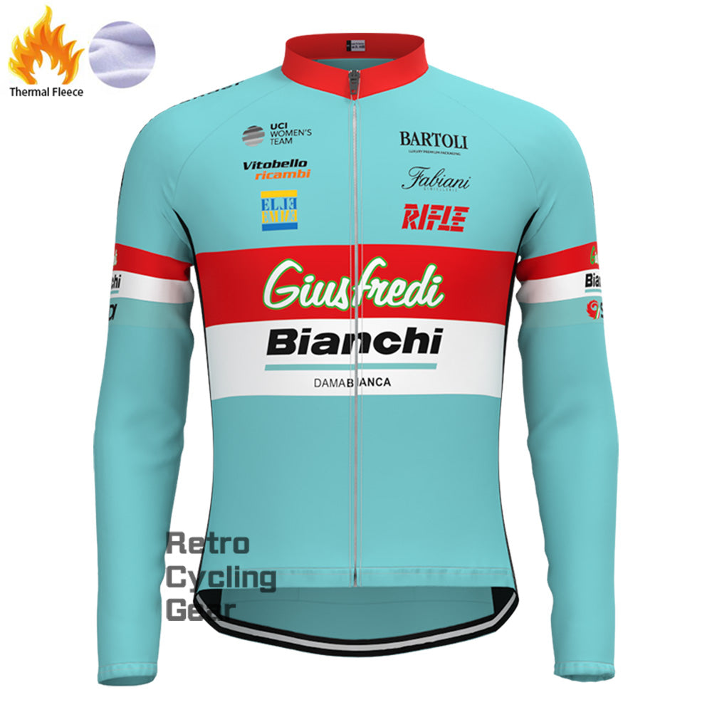 2017 Bianchi Fleece Retro Long Sleeves Jerseys