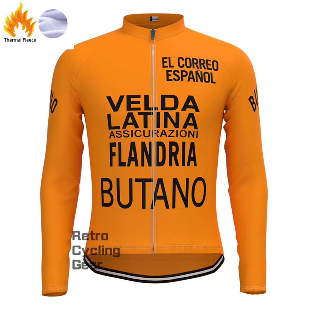 VELDA LATINA Fleece Retro Long Cycling Kits