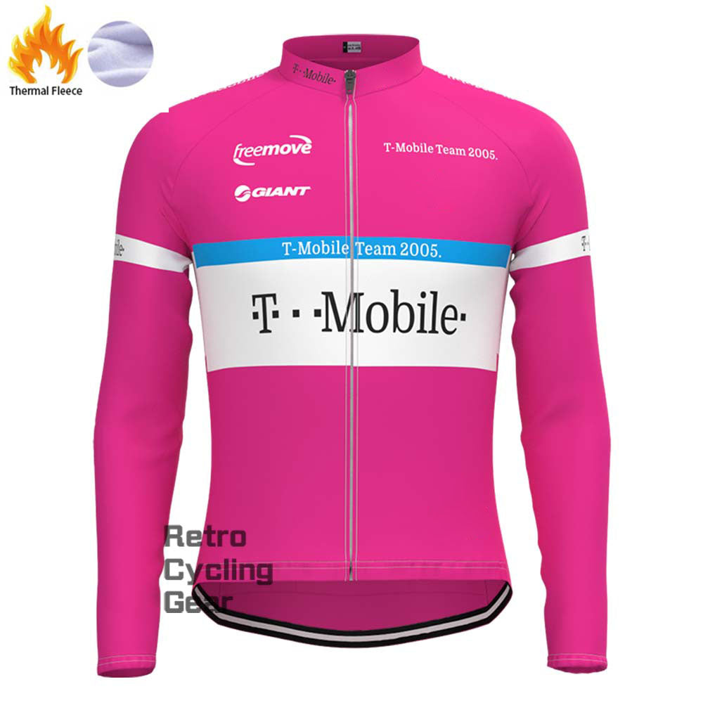 T-Mobile purple Fleece Retro Long Cycling Kits