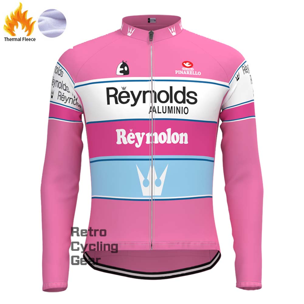 Pink Reynolds Fleece Retro Long Cycling Kits