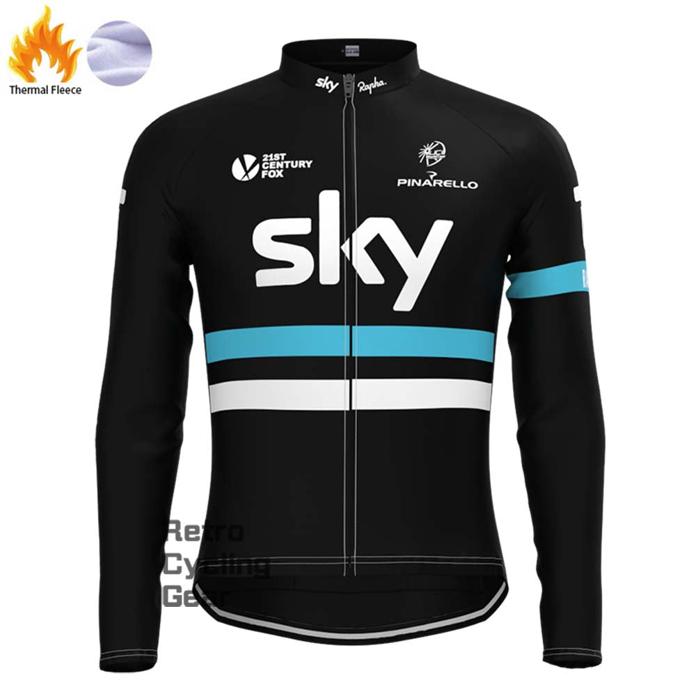 2016 black sky Fleece Retro Long Cycling Kits