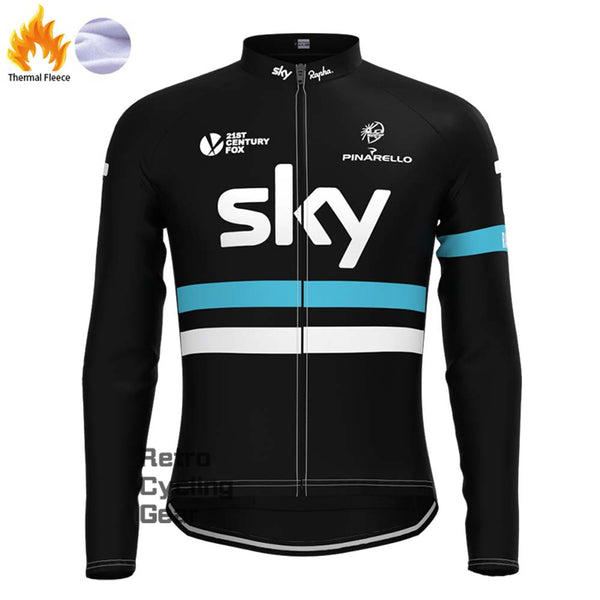 2016 black sky Fleece Retro Long Sleeves Jerseys