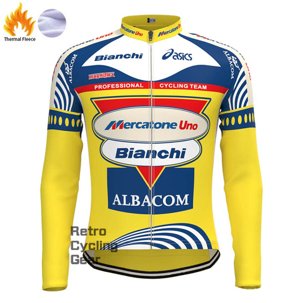 1999 Bianchi Fleece Retro Long Sleeves Jerseys