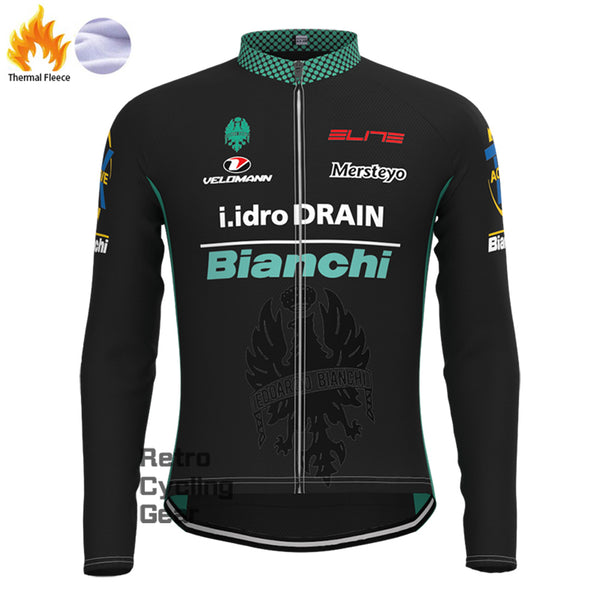 black  Bianchi Fleece Long Sleeves Jerseys