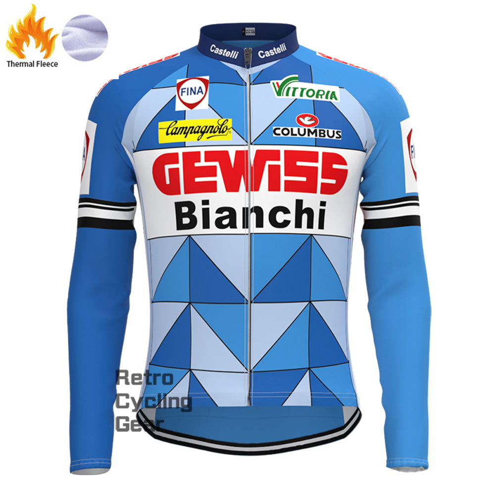 1988 Bianchi Fleece Retro Long Sleeves Jerseys