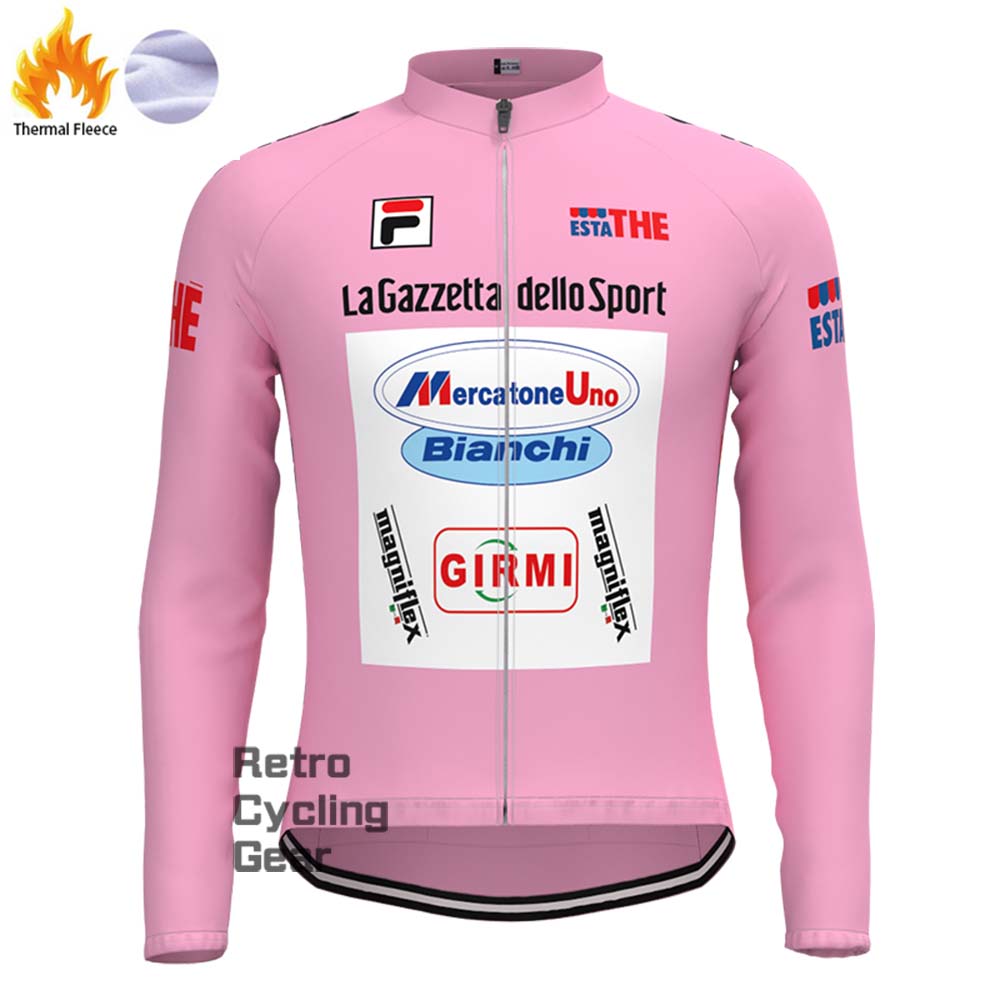 Mercatone uno bianchi Fleece Retro Long Cycling Kits