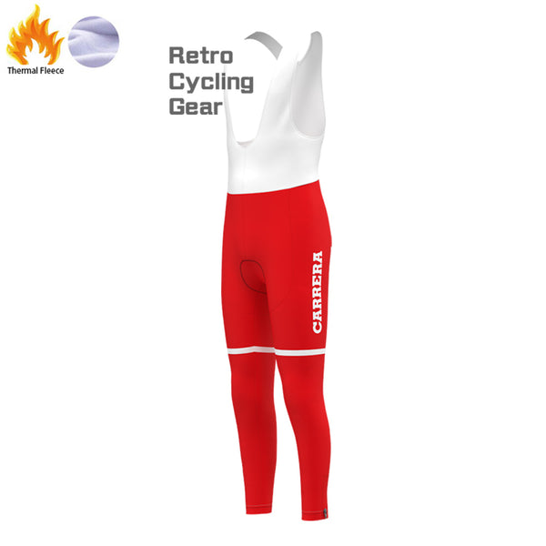 1984 CARRERA Fleece Retro Cycling Bib Pants