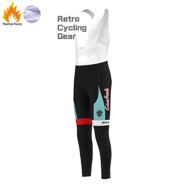 2017 Bianchi Fleece Retro Cycling Bib Pants