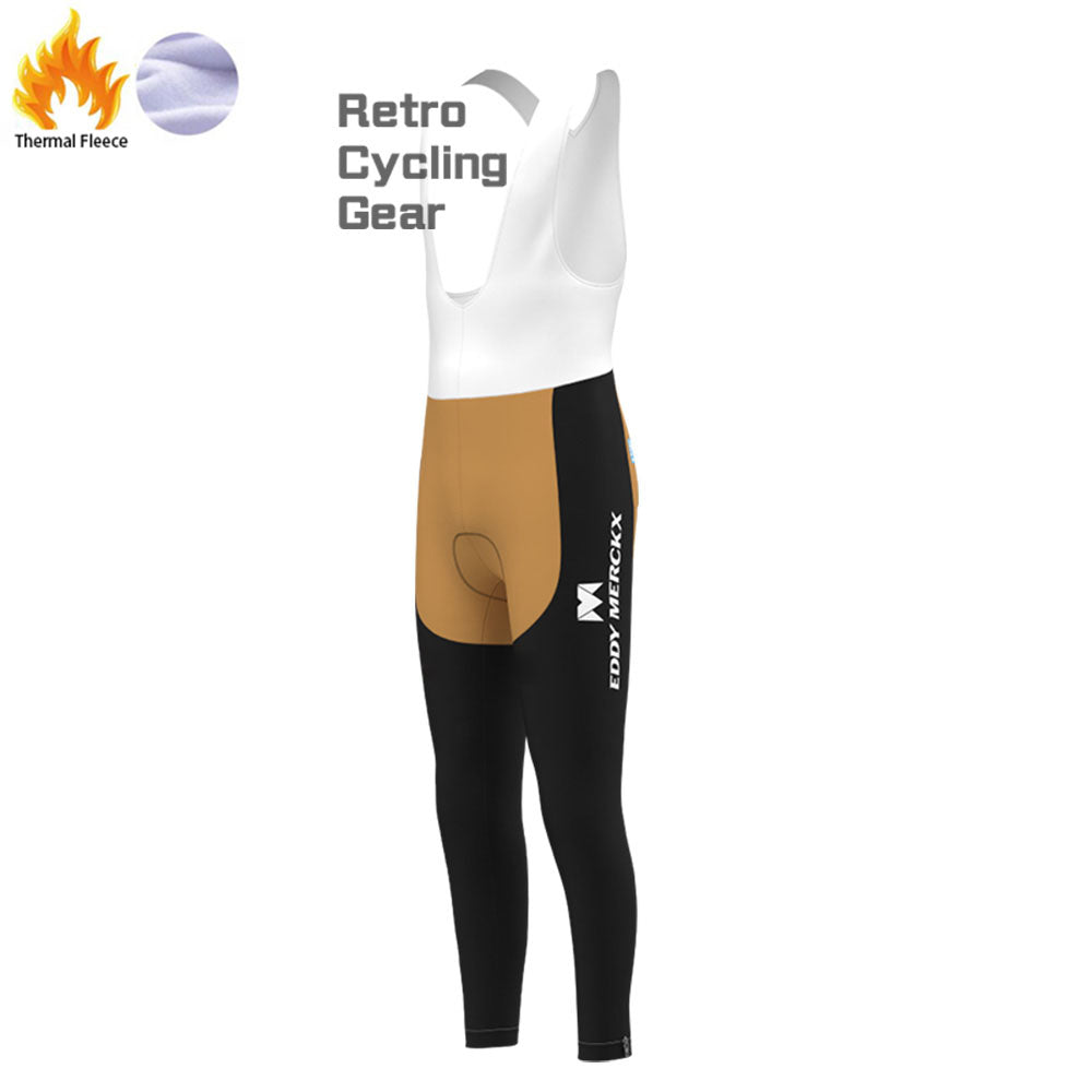 Molteni Piaggio Fleece Retro Cycling Bib Pants