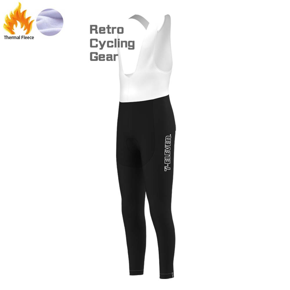 7-ELEVEN black Fleece Retro Long Cycling Kits